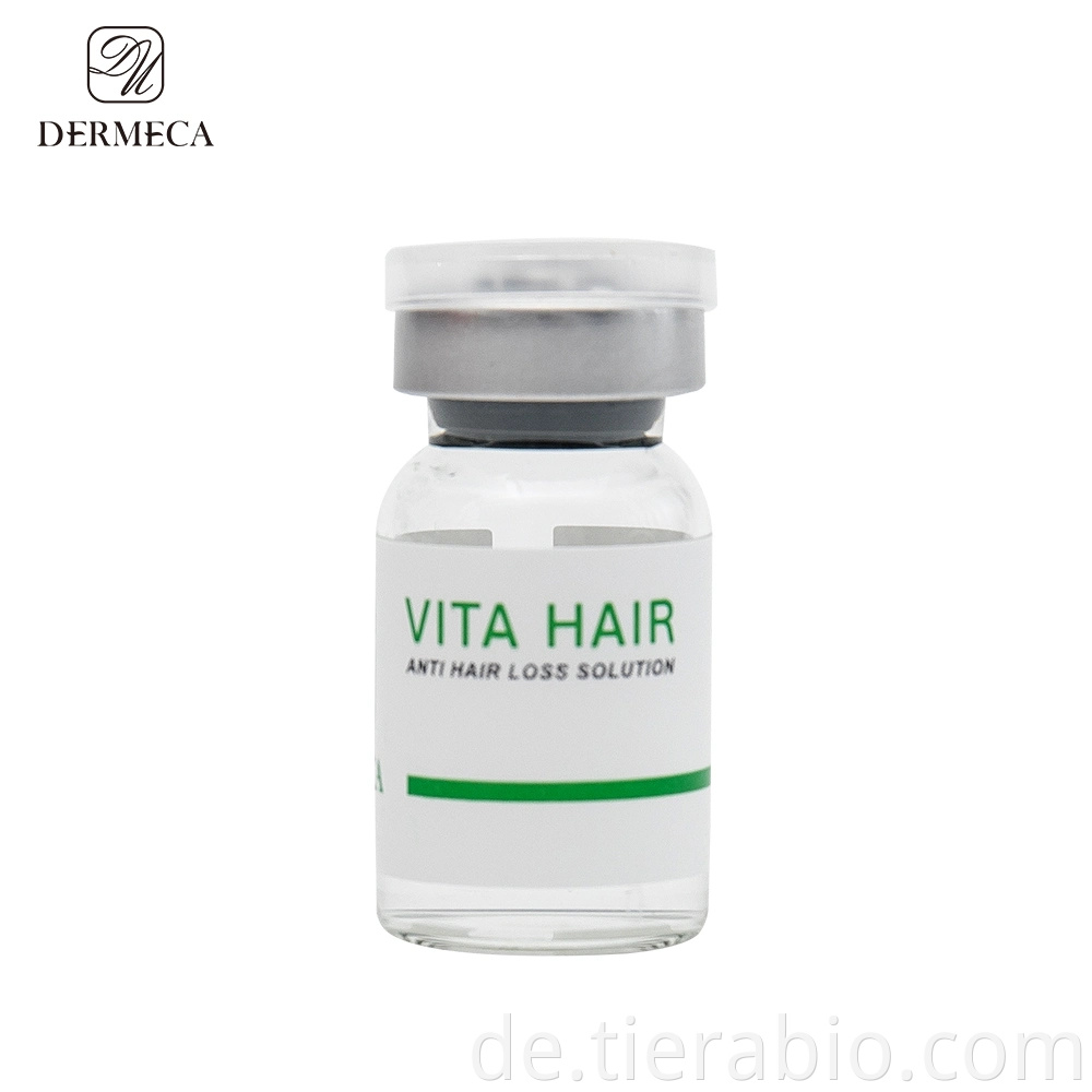 Dermeca Vita Hair Solution Injizierbarer Meso-Cocktail zur Haarinjektion 5 ml Anti-Haarausfall